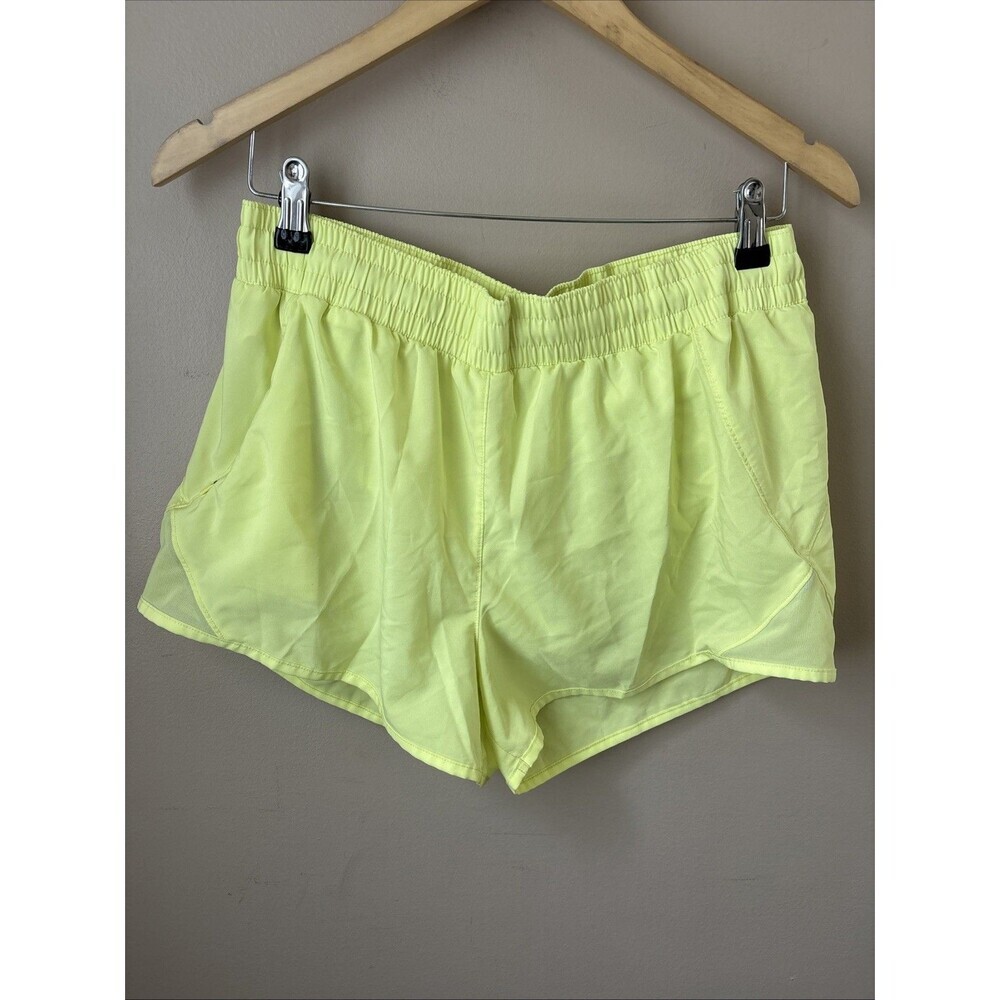 All In Motion Running Shorts Womens M Neon Yellow Athletic Activewear